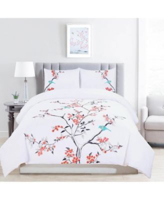Cherry Garden Cotton 3-Pc. Duvet Cover Set, Full/Queen