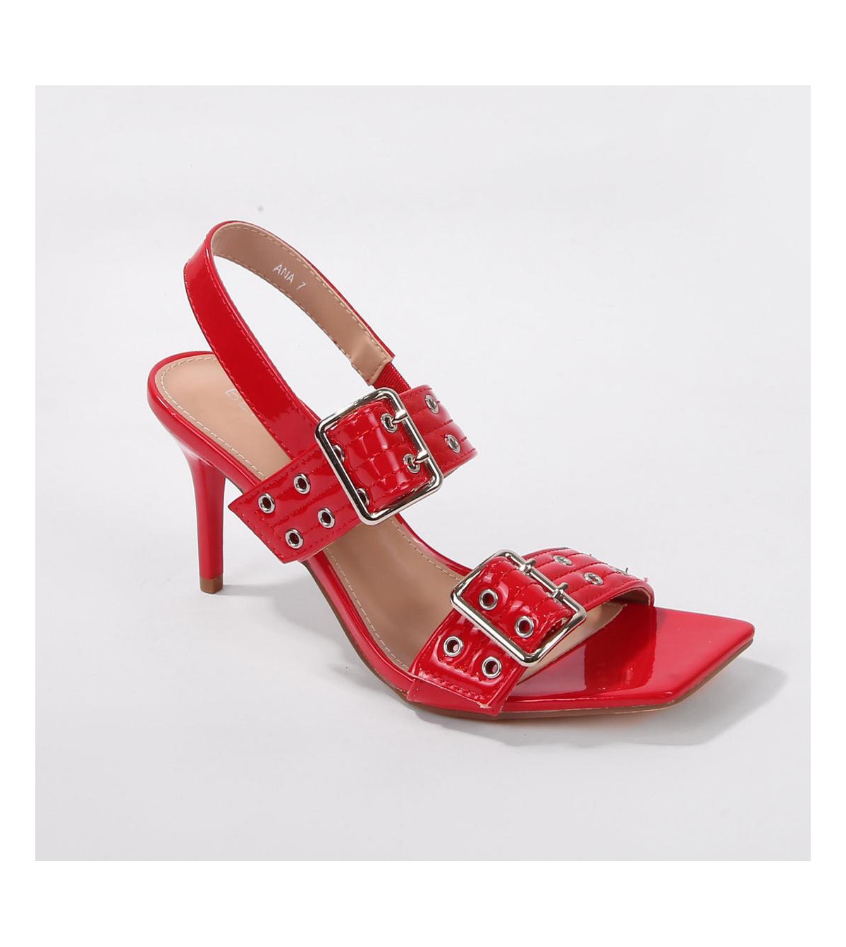 Ana Two-Banded Heeled Sandal - Leopard