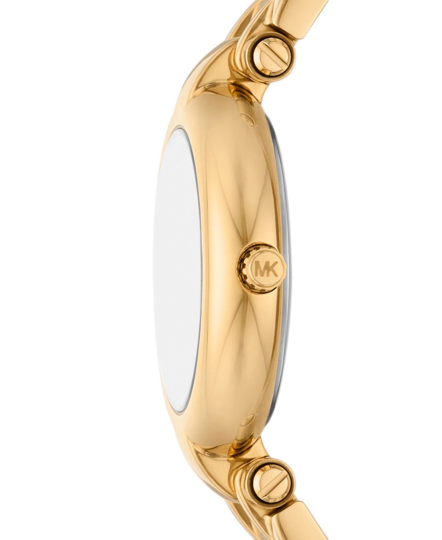Женские часы Michael Kors Laney Three-Hand Gold-Tone Stainless Steel Watch, 30mm — фото 3