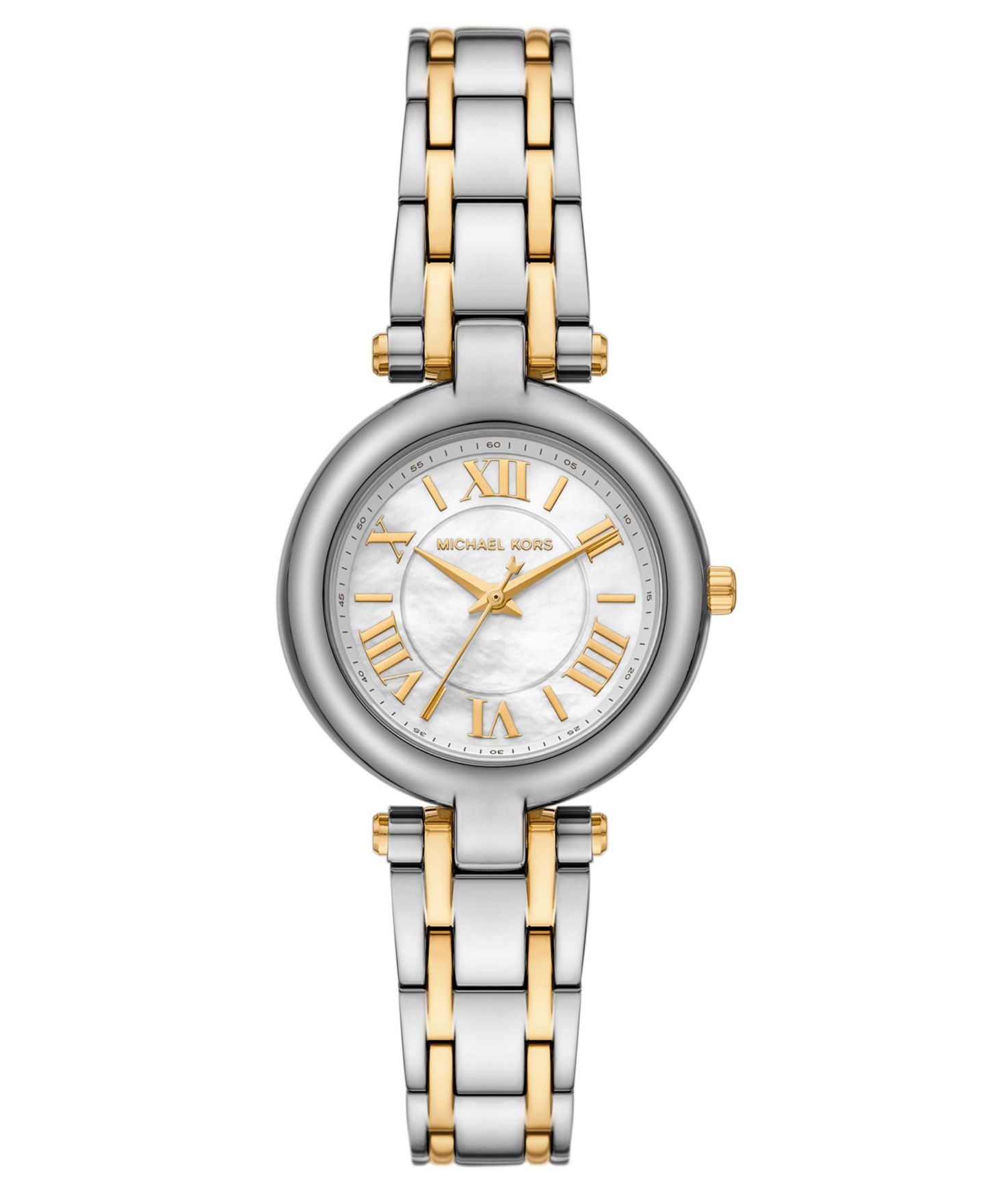 Женские часы Michael Kors Laney Three-Hand Two-Tone Stainless-Steel Watch, 30mm — фото 1