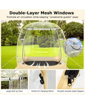 Instant Pop up Sports Tent with Carrying Bag and Floor Mat for 1-2/5-6 People