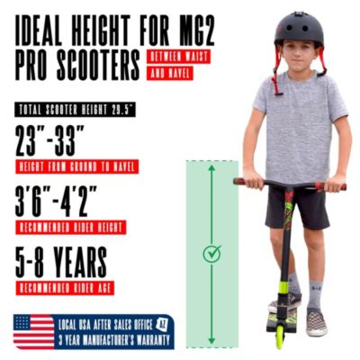 Pro Stunt Scooter for Kids Ages 5+ – Lightweight Durable Trick Scooter for Skatepark and Street – MG2 - Venom
