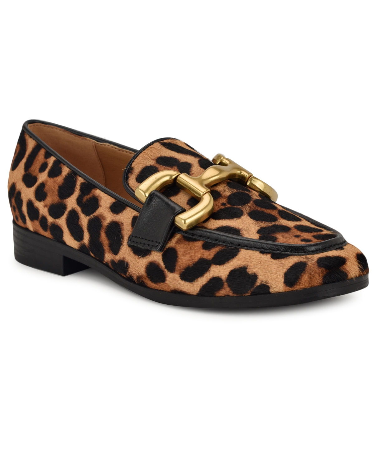 Nine West Women's Lilma Slip-on Round Toe Dress Loafers In Leopard