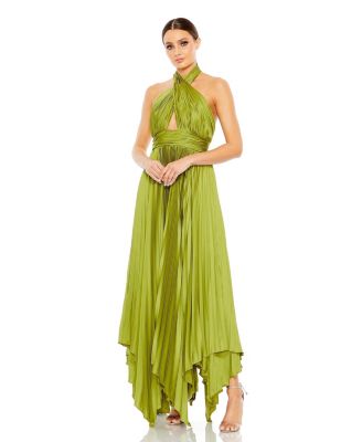Kylie Pleated Halter Neck Dress