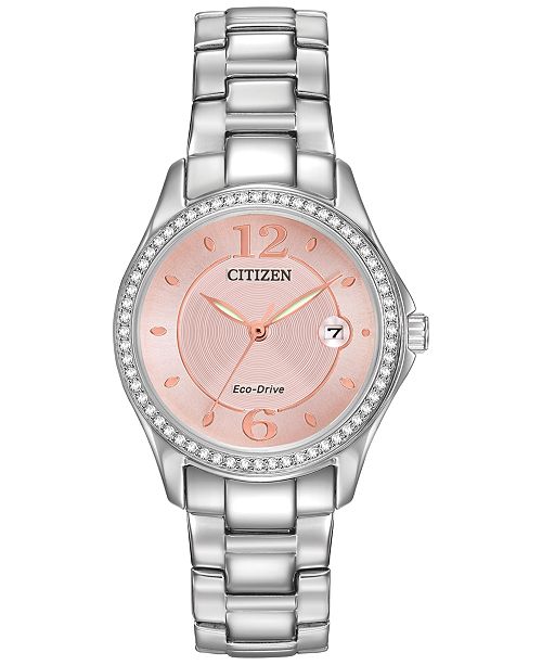 Citizen Women S Eco Drive Stainless Steel Bracelet Watch 29mm Fe1140 86x Reviews All Fine Jewelry Jewelry Watches Macy S