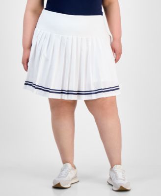 Trendy Plus Size Pleated Pull-On Skort
