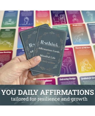 Rethink 95 Positive Affirmation Cards for Teens and Adult for Stress Anxiety Relief and Mental Wellness