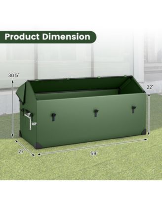 Waterproof Outdoor Storage Box with Ventilated Window, Adjustable Snap