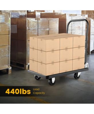 360&amp;#xB0; Swivel Wheels, Non-Slip Platform Folding Push Cart Dolly