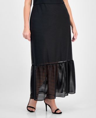 Plus Size Shadow-Striped Dress