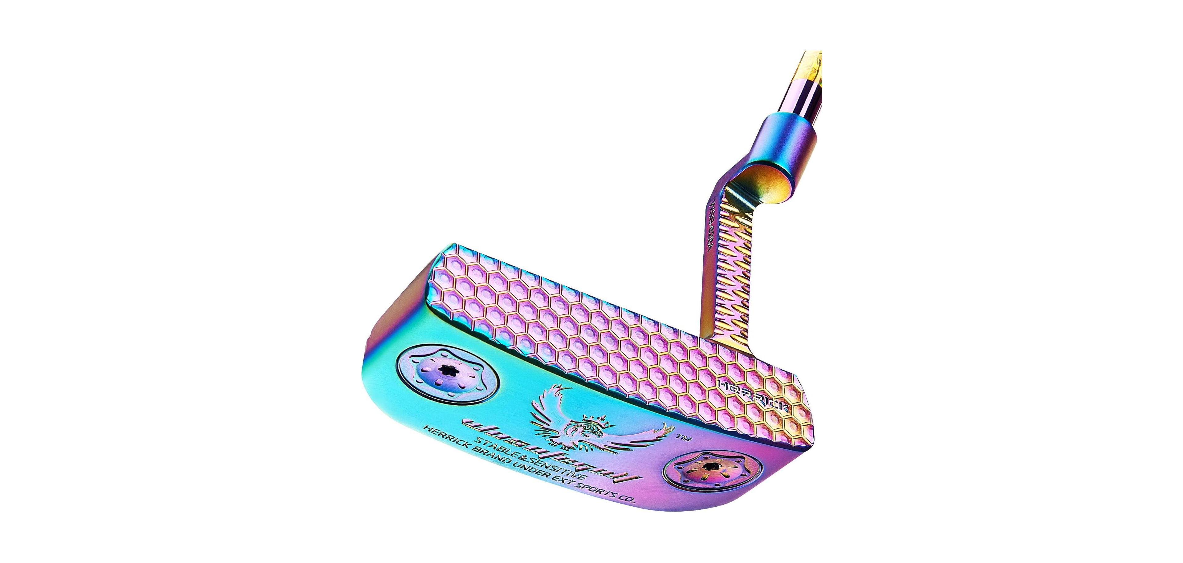 Wosofe Golf Club Putter Men's Right Hand with Black Red HeadCovers Pu Grip Cnc Steel Mallet Professional