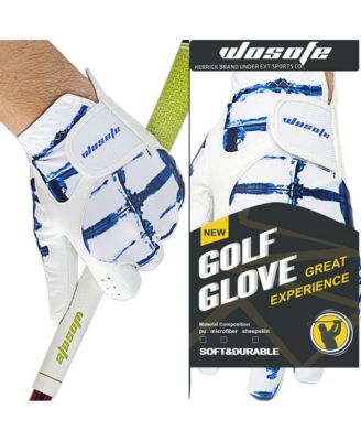 Golf Glove for Men's Left Hand White Soft Leather Breathable Professional Golf Hand Wear