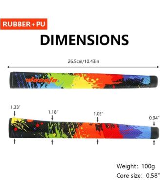 GOLF Putter Grip Two types of grips with different materials and weights Comfortable Advanced Texture Control and High-feedback Golf Putter Grip Stroke Enhancement Soft &Tacky Superior Traction