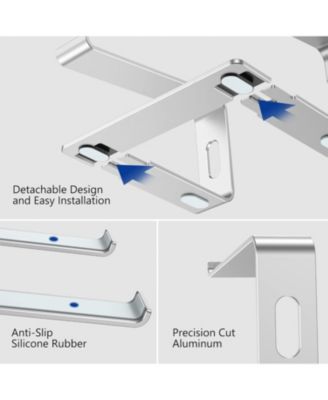 LS03 Aluminum Laptop Stand, Ergonomic Detachable Computer Stand, Riser Holder Notebook Stand Compatible with Air, Pro, Dell, HP, Lenovo More 10-15.6" Laptops