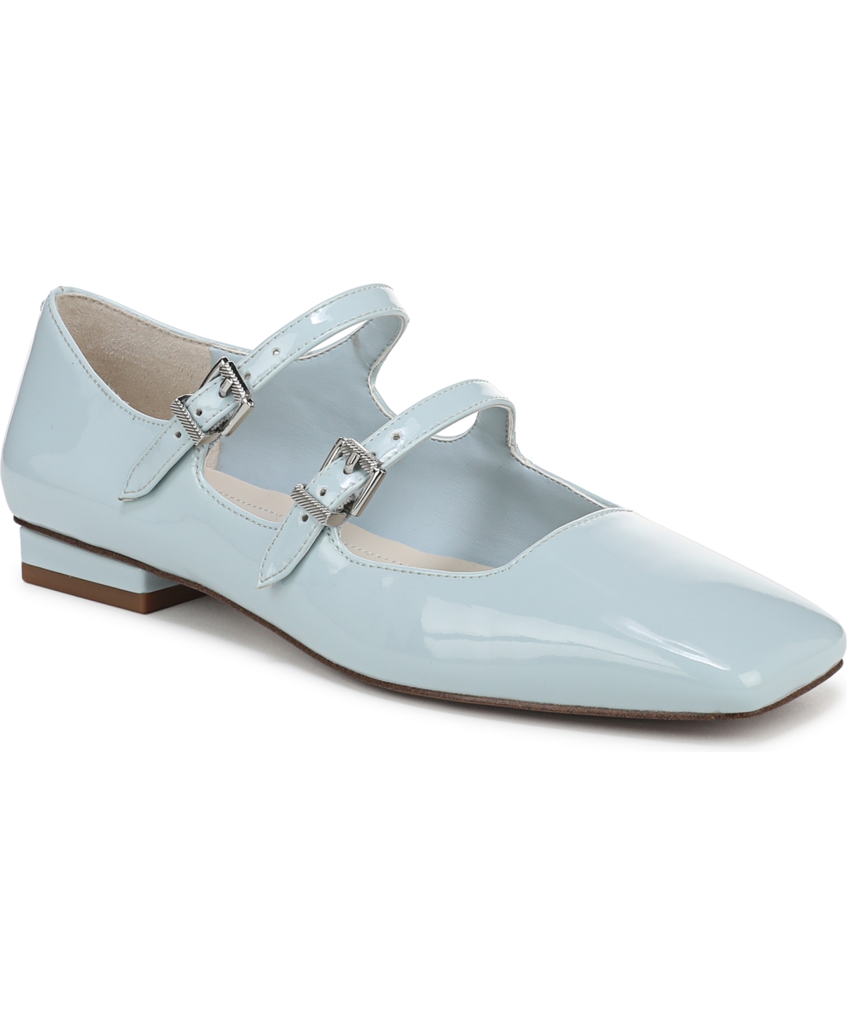 Women's Tesoro Square Toe Mary Jane Flats - Soft Blue Patent Faux Leather
