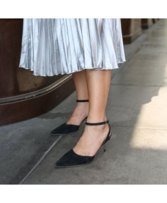 Women's Black Suede Marilyn Customizable Stilettos