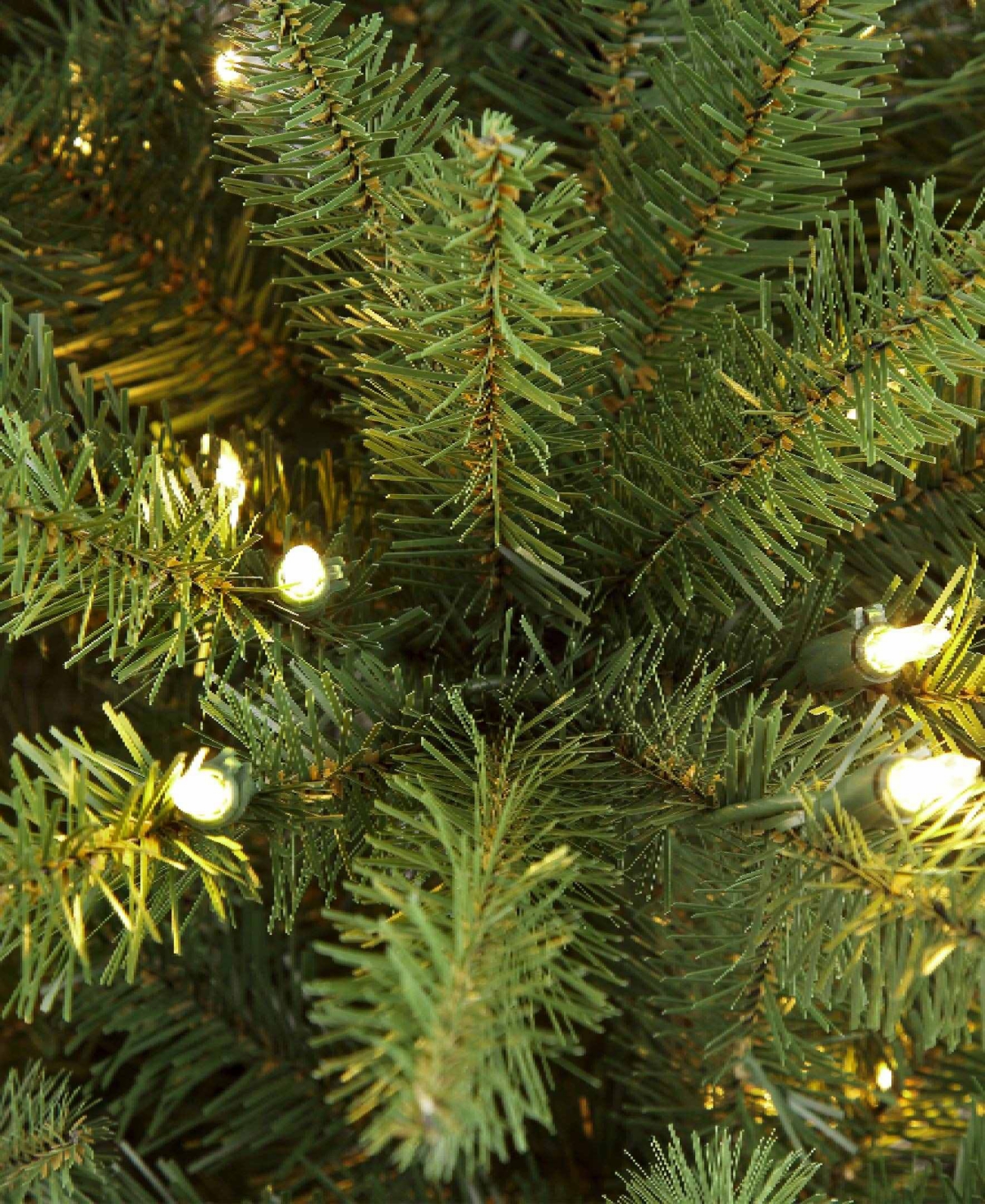 Puleo 6.5FT Pre-lit Slim Franklin Fir Artificial Christmas Tree