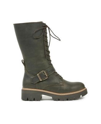 Strap Detail Mid Calf Boot