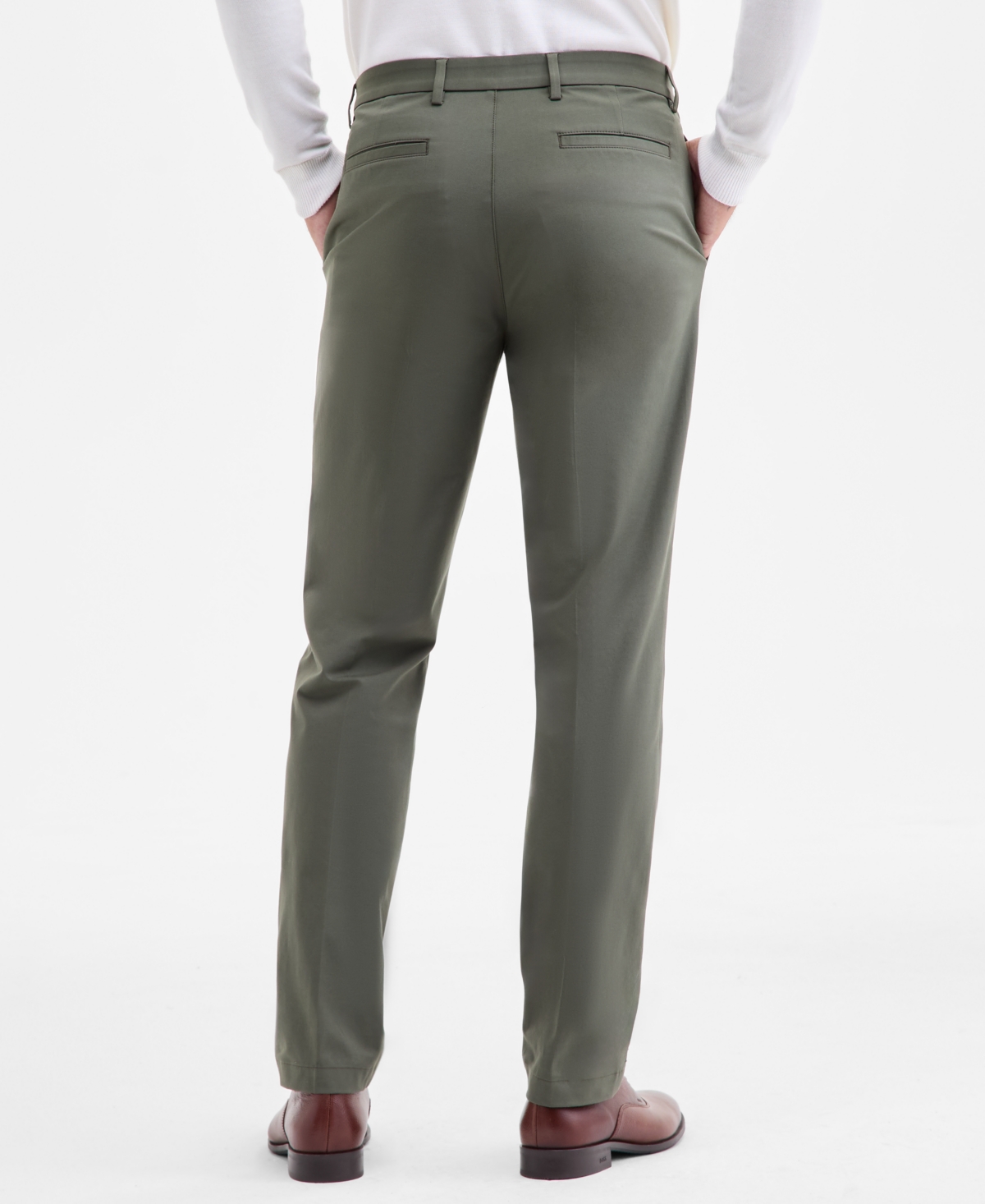 Michael Kors Men's Classic-fit Solid Dress Pants In Gray