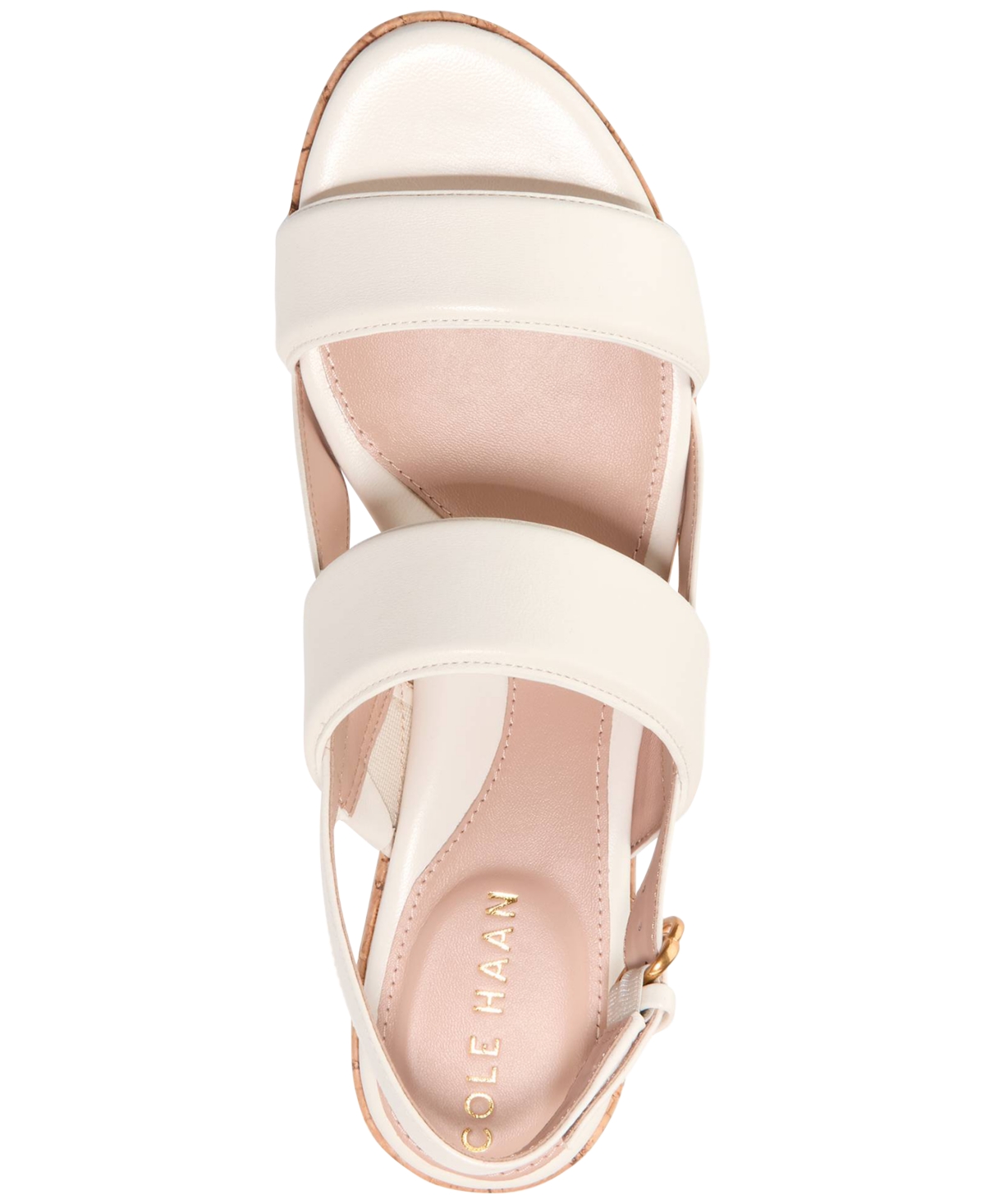 Cole Haan Aislin Wedge Sandal In Ivory Leather,natural Cork