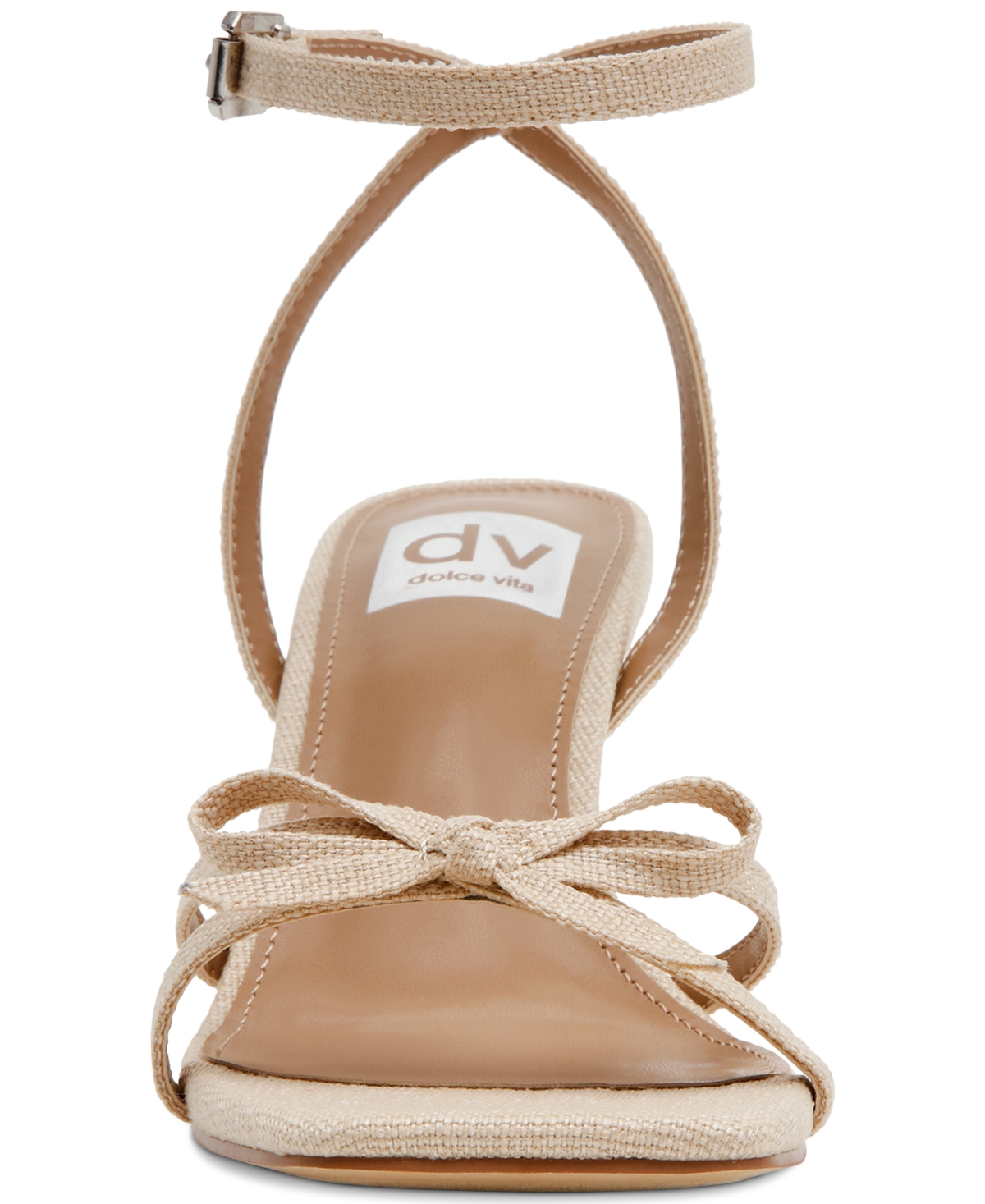 Dv Dolce Vita Women's Zidane Ankle-strap Bow Dress Sandals In Natural Linen