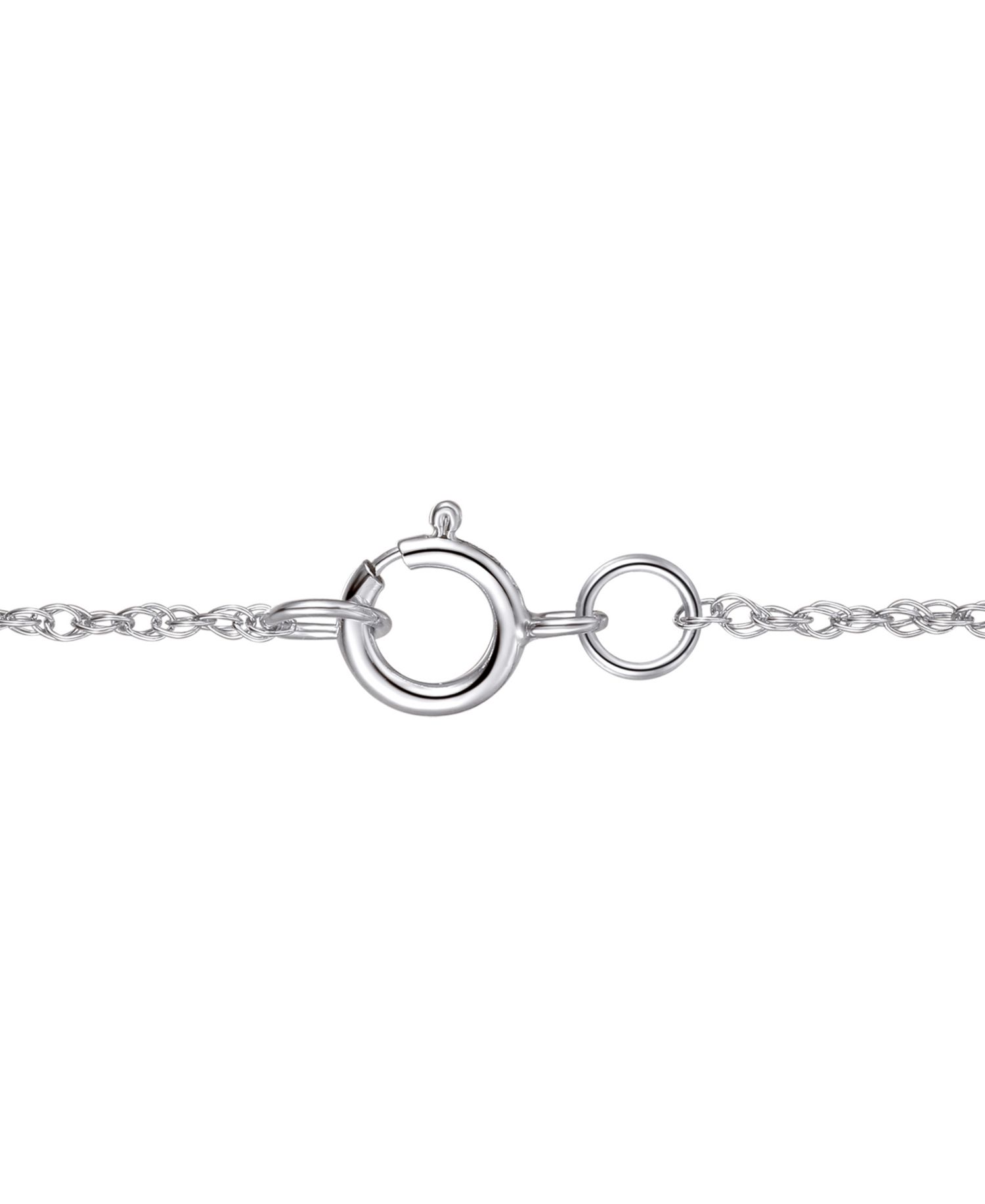 Diamond Emerald Shaped Halo Cluster 18" Pendant Necklace (1/3 ct. t.w.) in 14k White Gold