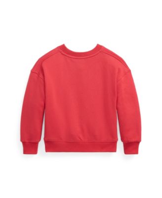 Toddler and Little Girls Polo Bear Terry Sweatshirt