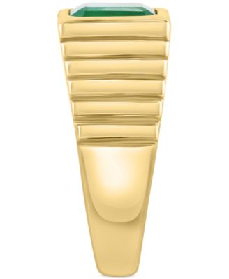 EFFY&reg; Men's Tanzanite Rib Textured Ring (2-1/10 ct. t.w.) Ring in 14k Gold (Also in Emerald)