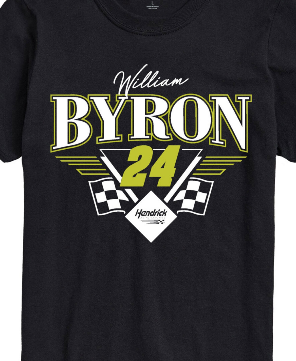 Airwaves Men's Nascar William Byron 24 Short Sleeve T-shirt In Black