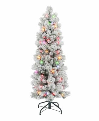 Flocked Portland Pine Pencil Tree