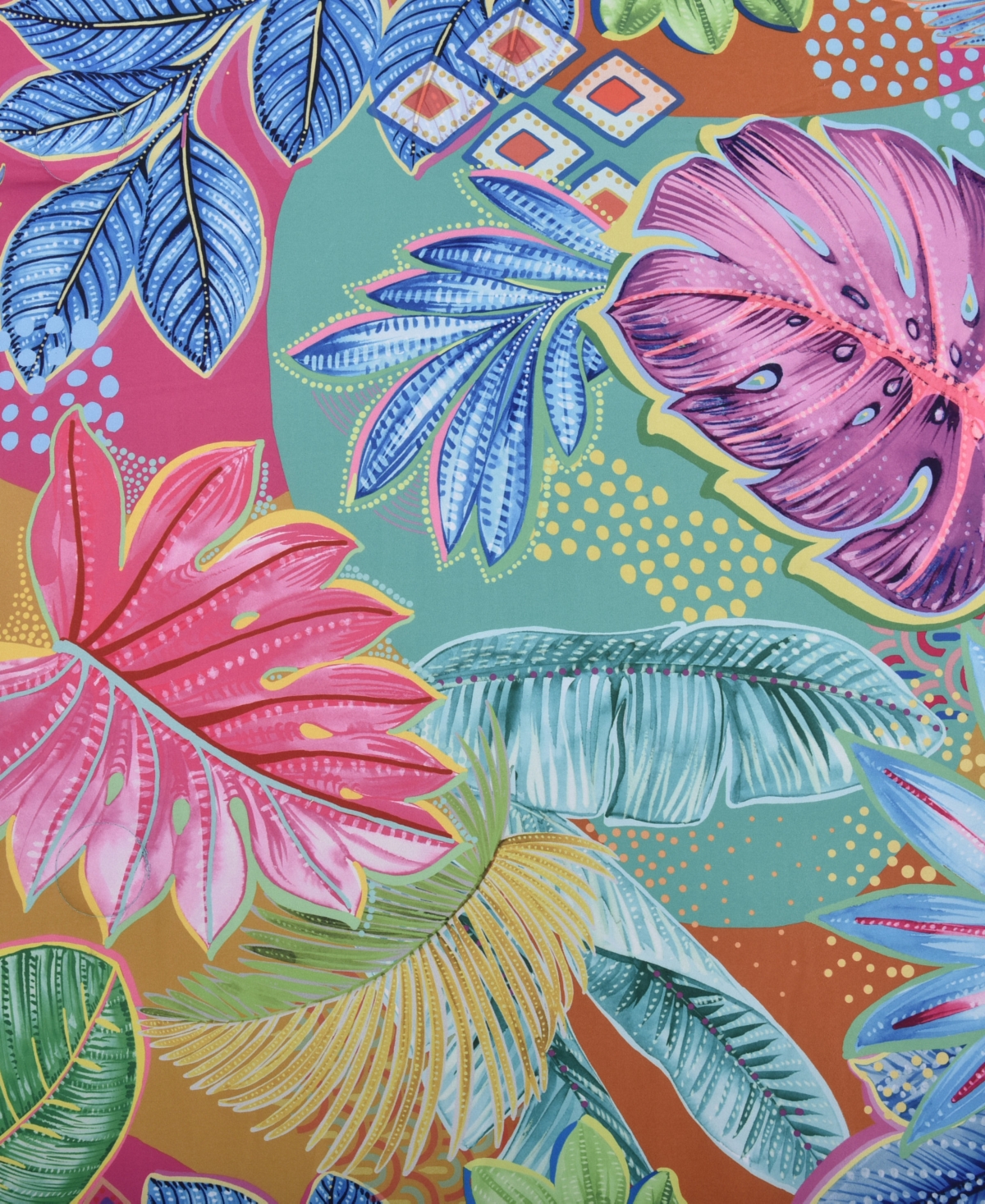 J Queen New York Hanalei Shower Curtain, 72" X 72" In Turquoise
