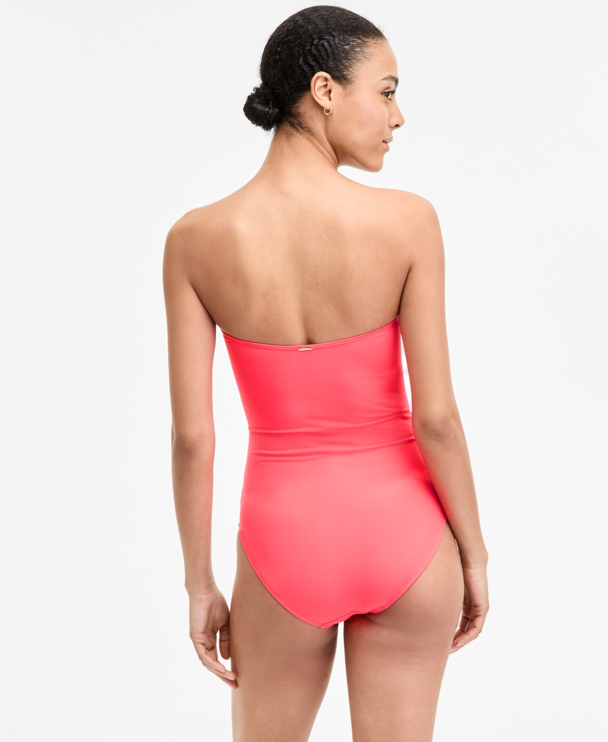ANNE COLE TWIST-FRONT RUCHED ONE-PIECE SWIMSUIT 