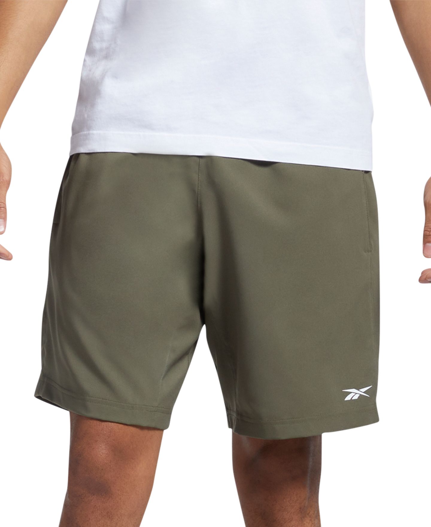 Мужские шорты Reebok Regular-Fit 9" Training, цвет: Армейский зелёный — фото 2