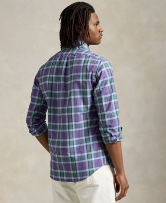 Men's Classic-Fit Plaid Oxford Shirt