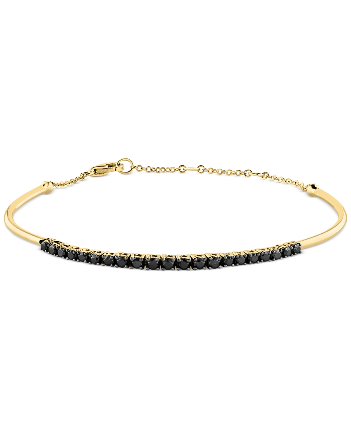 Black Diamond Bracelet (1/2 ct. t.w.) in 14k Gold - Yellow Gold