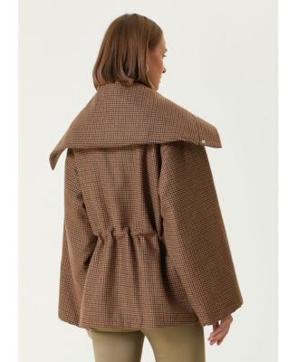 Women's Wool & Cashmere Blend Oversized Puffer Coat