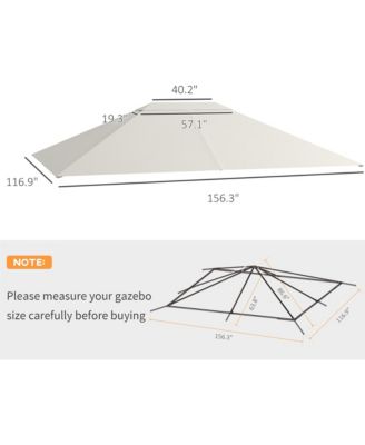 10' x 13' Gazebo Canopy Replacement Roof for 84C-116, Light