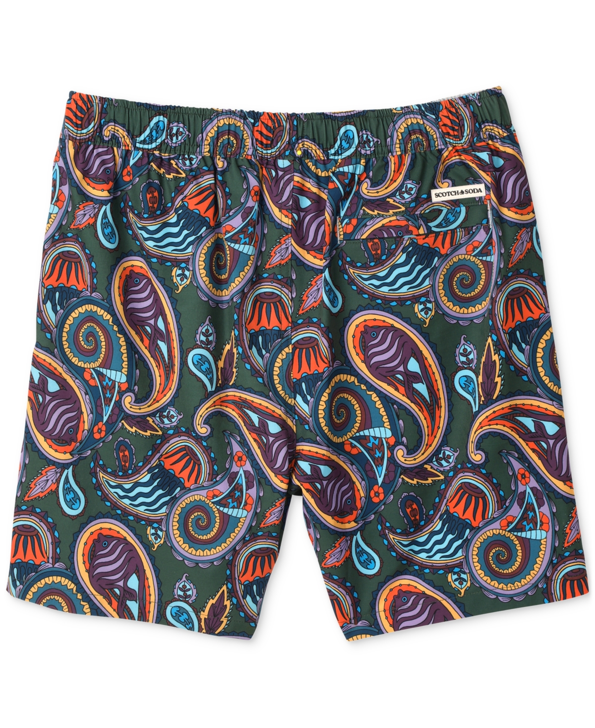 Scotch & Soda Miami Ice Swim Trunks In Gold