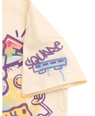 Girls T-Shirt and French Terry Shorts Outfit Set