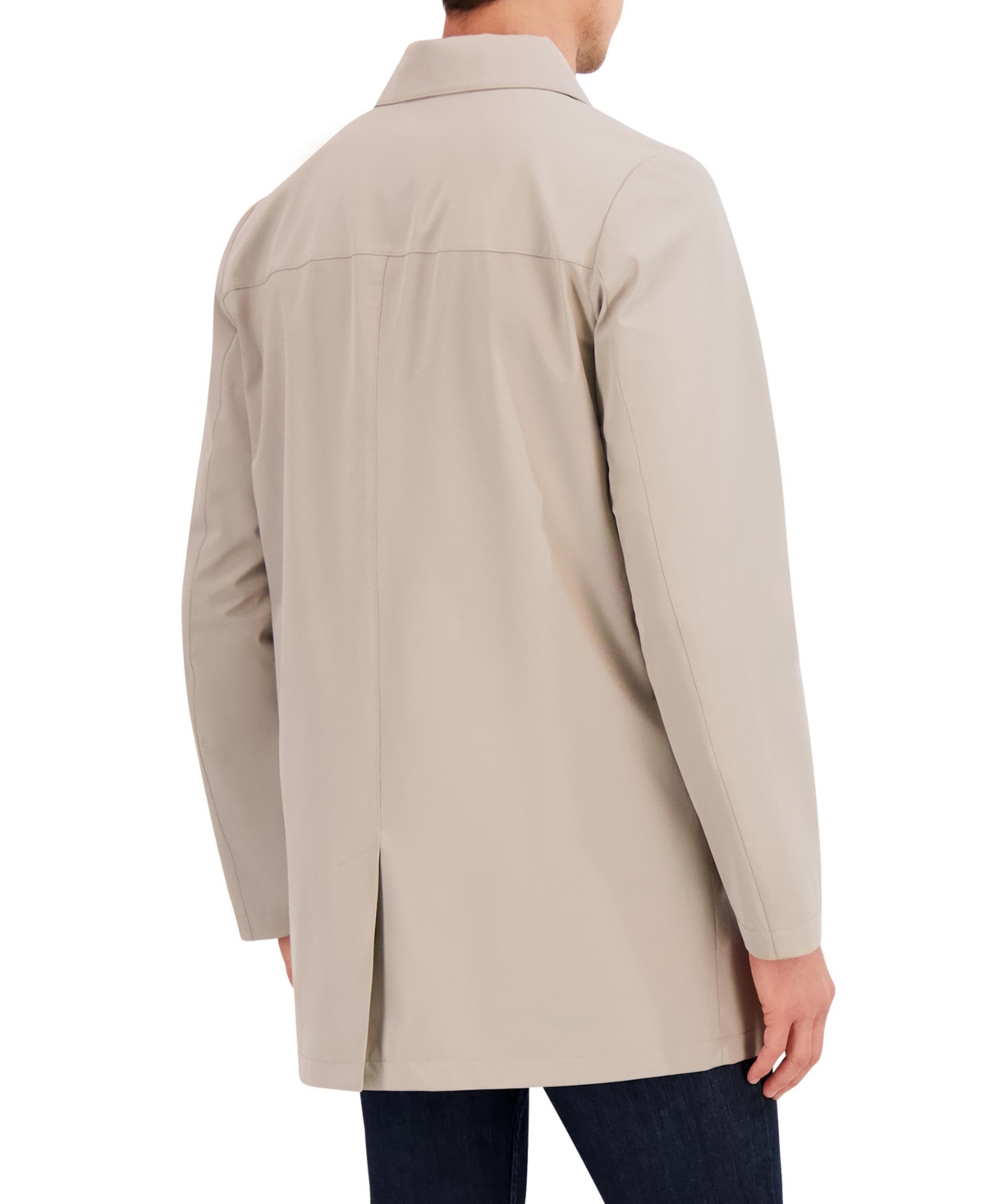 Vince Camuto Men's Rain Tek Transitional Coat With Removable Hood In Cement