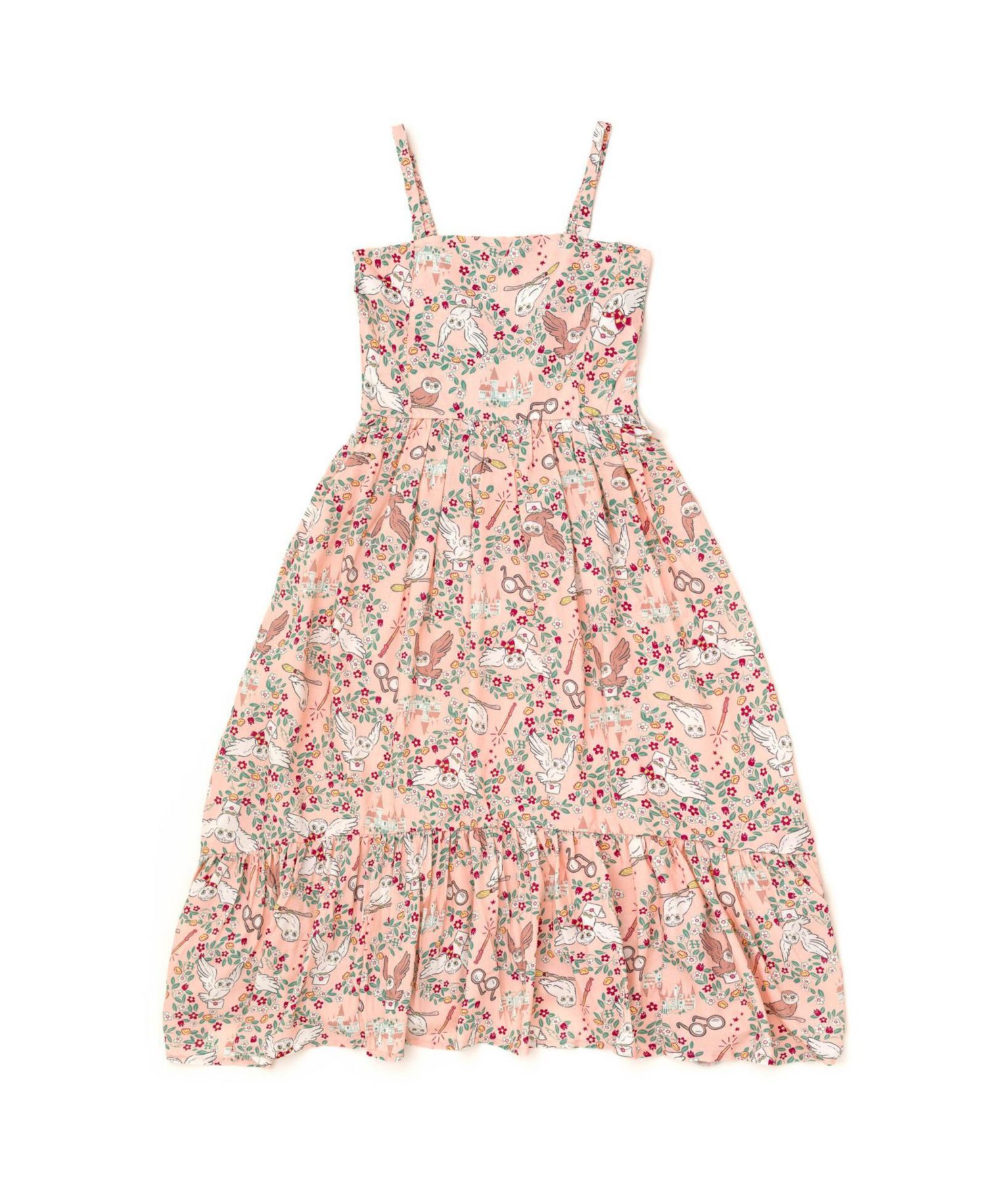 Girls Hedwig Square Neck Smocked Cami Maxi Dress