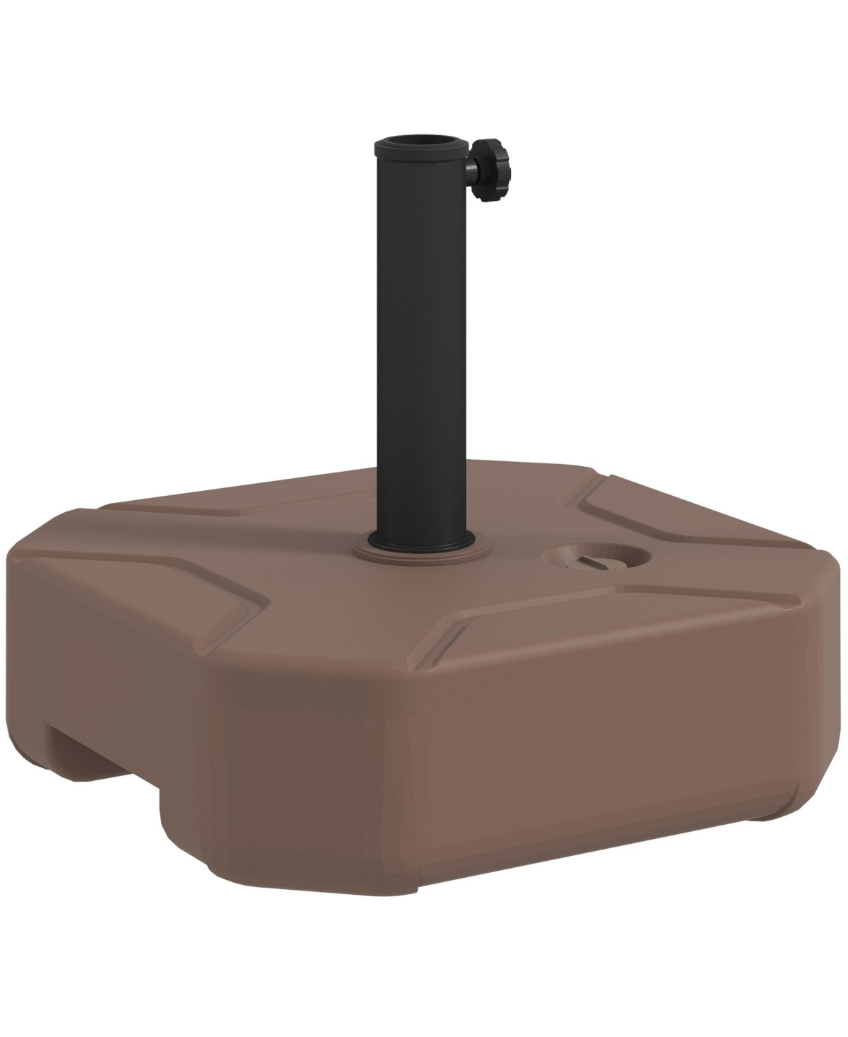 Square Patio Umbrella Base Holder, Outdoor Umbrella Sd, - Brown