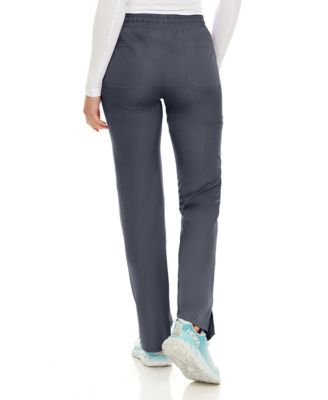Petite Terri Stretch Straight Leg Six Pocket Cargo Scrub Pants, Ceil, X Large