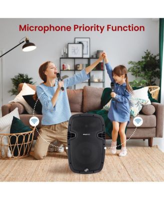 SereneLife 10-Inch Bluetooth PA Speaker System with USB, FM Radio & Recording, 700W