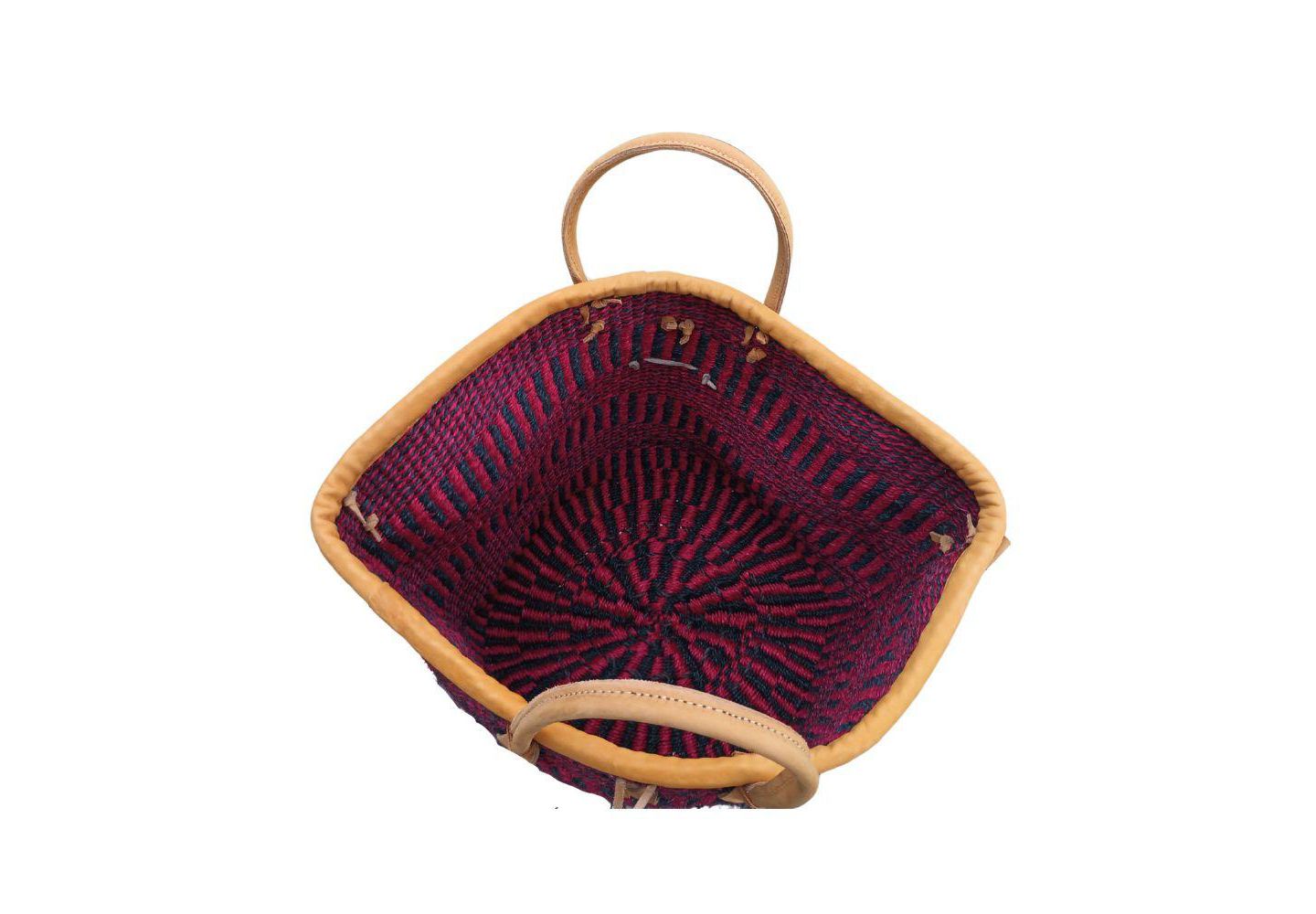 Женская сумка SAWA SAWA Resilient Handmade Sisal African Basket, цвет: Чёрный / Красный — фото 3