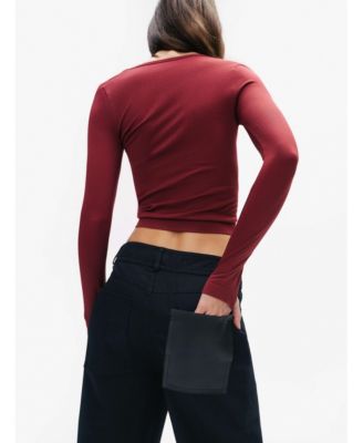 Women's Crew Neck Knit Blouse