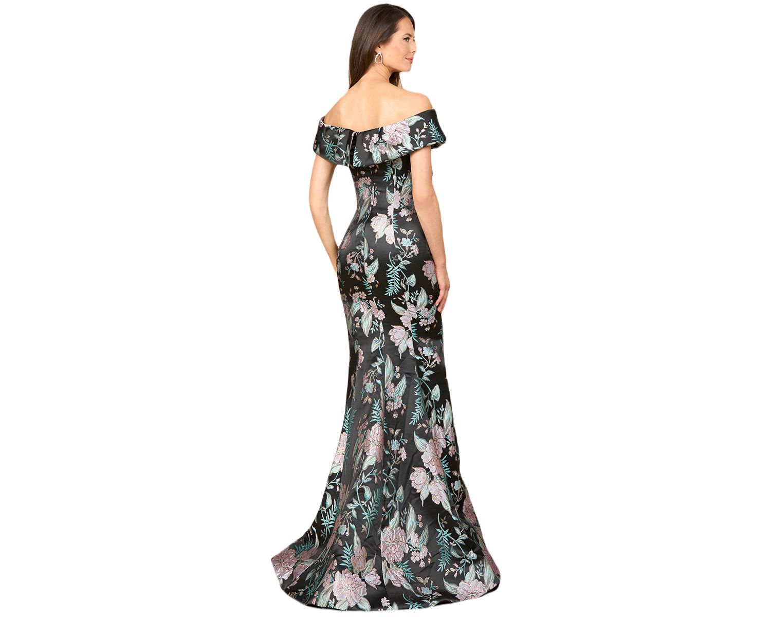 Women's Fitted, Mermaid Brocade Gown