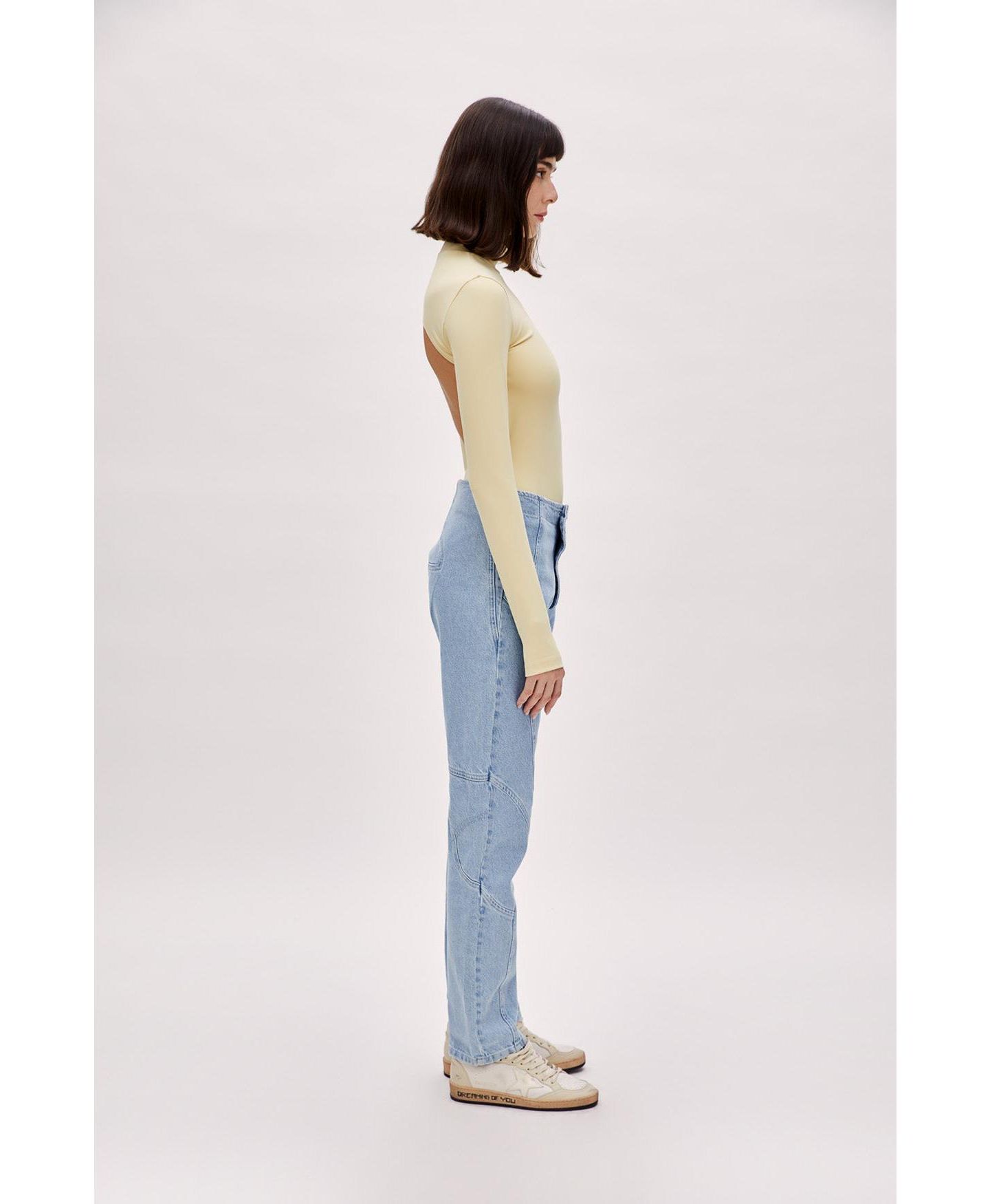 Женские брюки PCFG Stitch Detail Straight Fit Denim — фото 5
