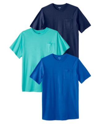 Big & Tall 3-Pack Longer Length Pocket Crewneck