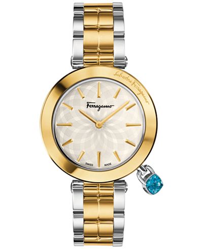 Ferragamo Women's Swiss Intreccio Two-Tone Stainless Steel Bracelet Watch 36mm FIC040015